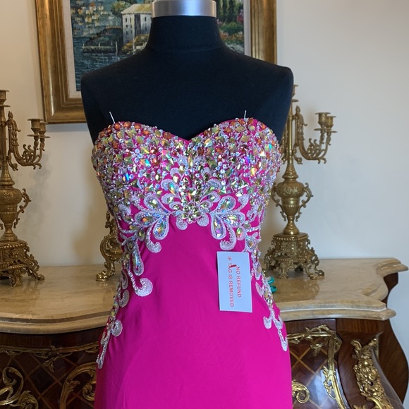 Sweetheart formal embroidery beaded bodice prom dress - Picture 3 of 6